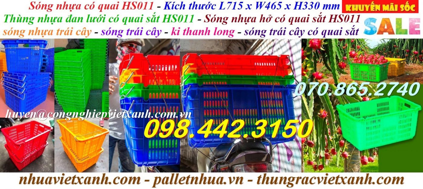 Pallet Nhựa Việt Xanh, thùng nhựa, khay nhựa, tấm lót nhựa