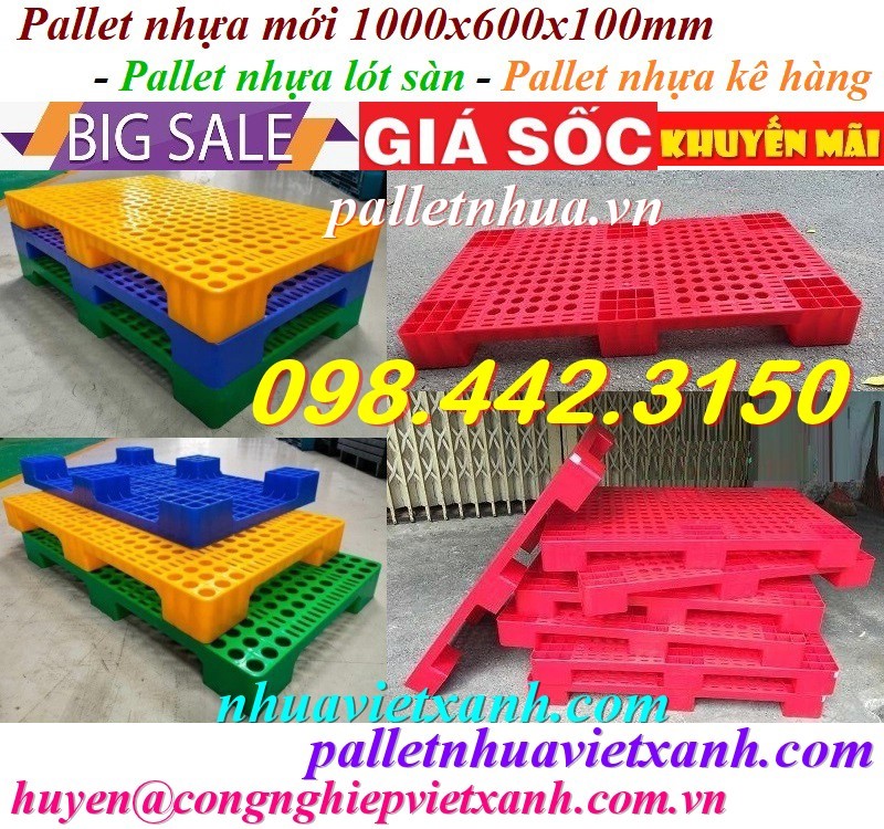 Pallet Nhựa Việt Xanh, thùng nhựa, khay nhựa, tấm lót nhựa