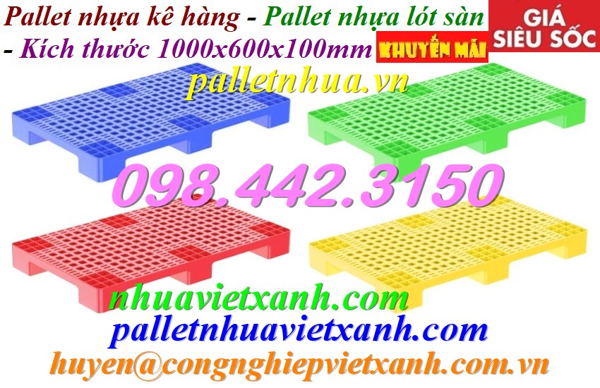Pallet Nhựa Việt Xanh, thùng nhựa, khay nhựa, tấm lót nhựa