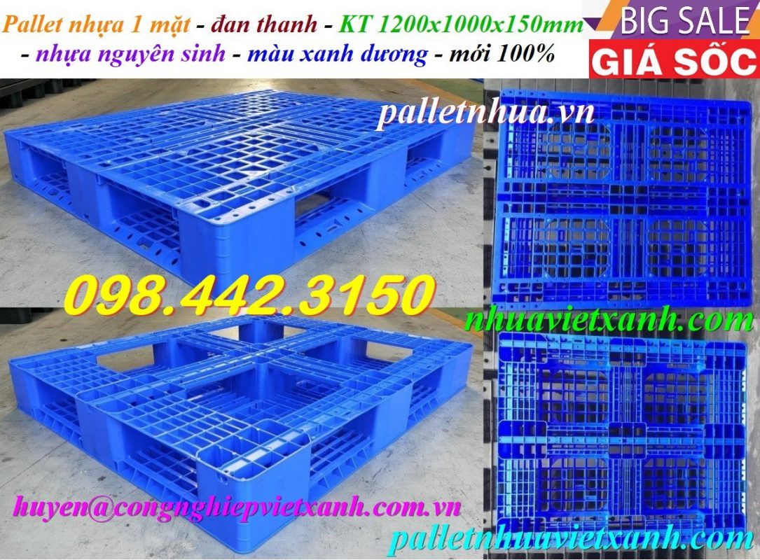 Pallet Nhựa Việt Xanh, thùng nhựa, khay nhựa, tấm lót nhựa