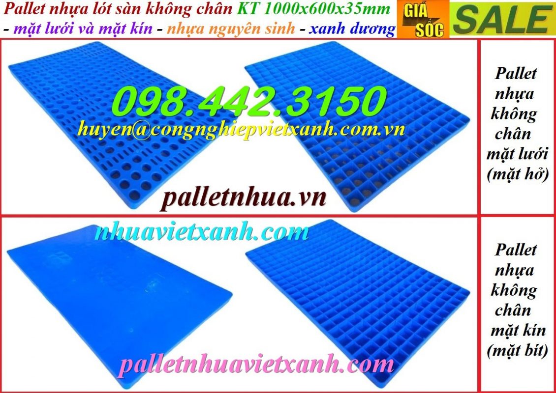 Pallet Nhựa Việt Xanh, thùng nhựa, khay nhựa, tấm lót nhựa
