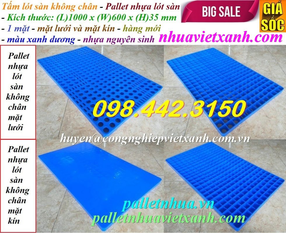 Pallet Nhựa Việt Xanh, thùng nhựa, khay nhựa, tấm lót nhựa