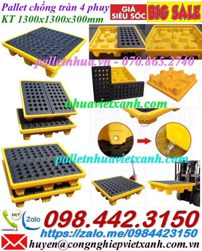 Pallet Nhựa Việt Xanh, thùng nhựa, khay nhựa, tấm lót nhựa