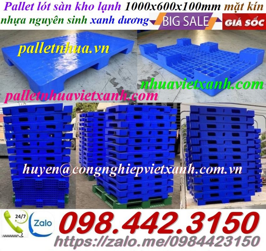 Pallet Nhựa Việt Xanh, thùng nhựa, khay nhựa, tấm lót nhựa