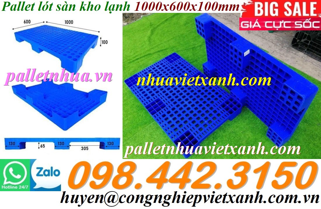 Pallet Nhựa Việt Xanh, thùng nhựa, khay nhựa, tấm lót nhựa