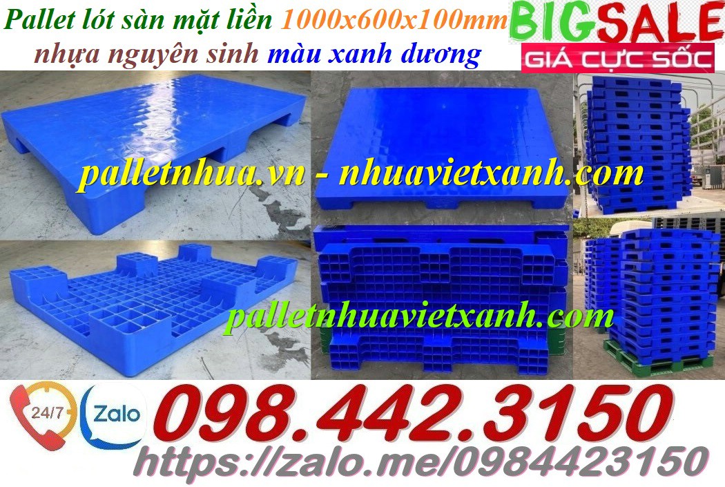 Pallet Nhựa Việt Xanh, thùng nhựa, khay nhựa, tấm lót nhựa