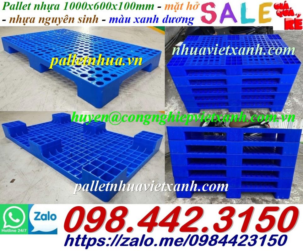 Pallet Nhựa Việt Xanh, thùng nhựa, khay nhựa, tấm lót nhựa
