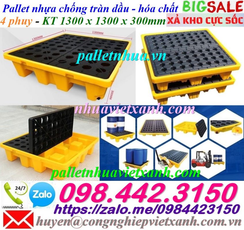 Pallet Nhựa Việt Xanh, thùng nhựa, khay nhựa, tấm lót nhựa