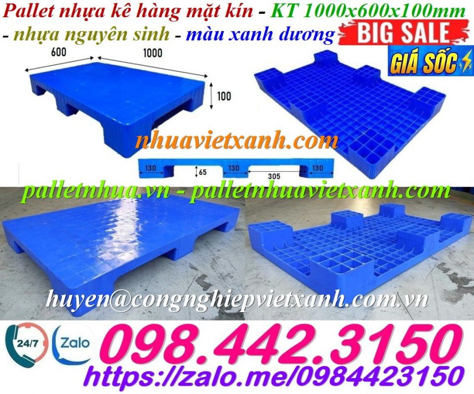 Pallet Nhựa Việt Xanh, thùng nhựa, khay nhựa, tấm lót nhựa