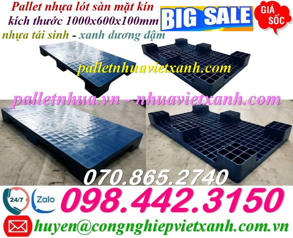 Pallet Nhựa Việt Xanh, thùng nhựa, khay nhựa, tấm lót nhựa