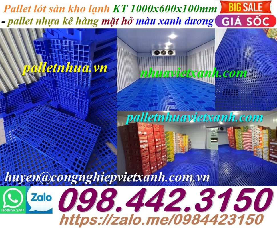 Pallet Nhựa Việt Xanh, thùng nhựa, khay nhựa, tấm lót nhựa