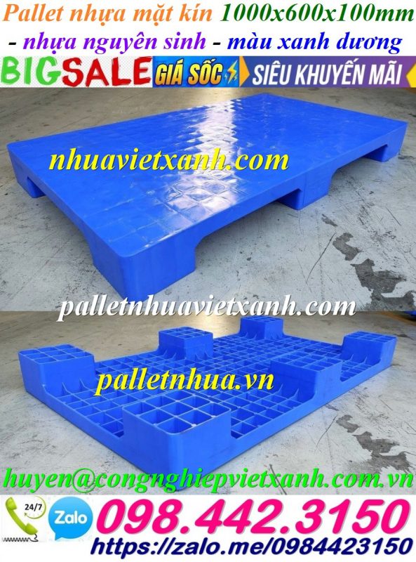 Pallet Nhựa Việt Xanh, thùng nhựa, khay nhựa, tấm lót nhựa