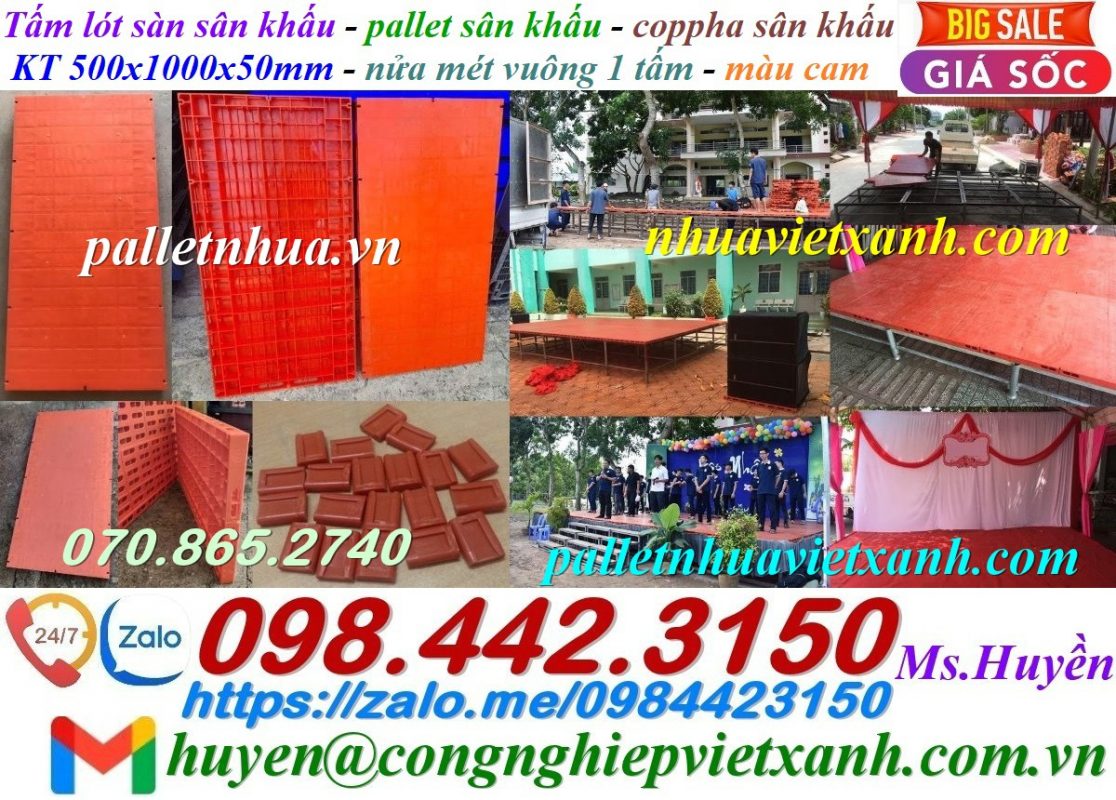 Pallet Nhựa Việt Xanh, thùng nhựa, khay nhựa, tấm lót nhựa
