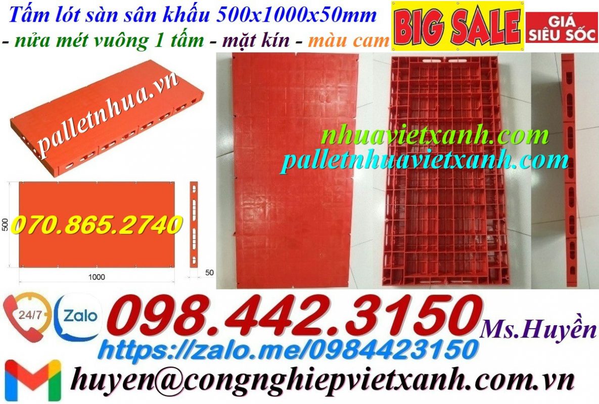 Pallet Nhựa Việt Xanh, thùng nhựa, khay nhựa, tấm lót nhựa