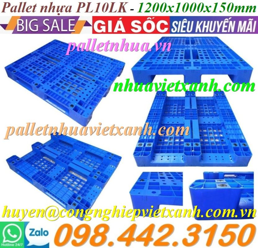 Pallet Nhựa Việt Xanh, thùng nhựa, khay nhựa, tấm lót nhựa