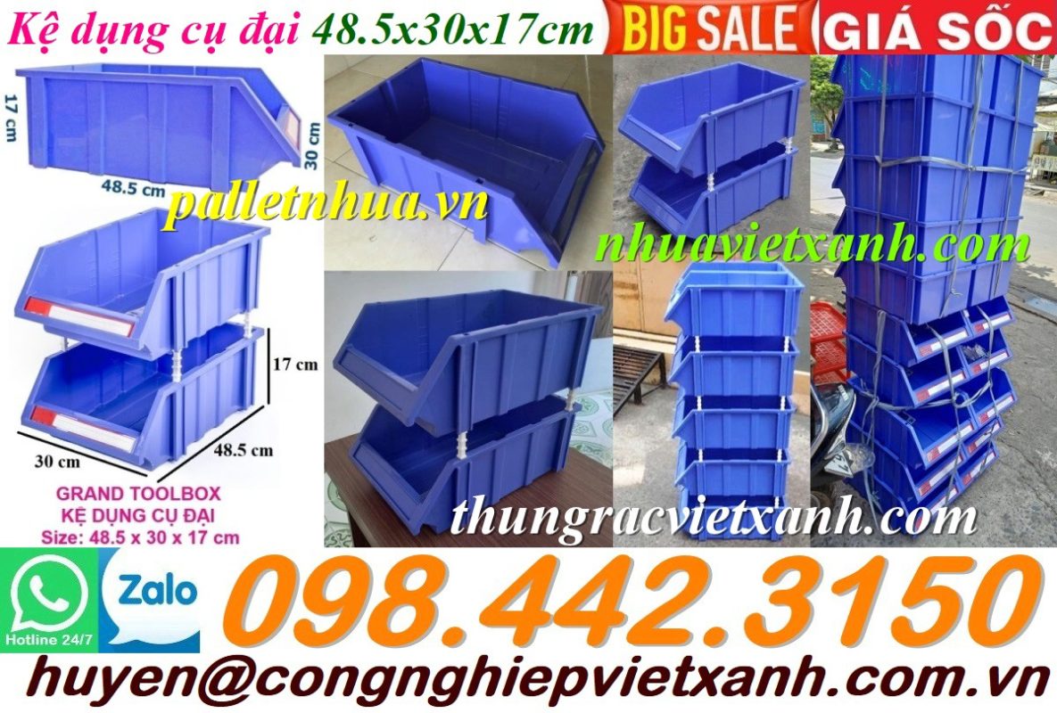 Pallet Nhựa Việt Xanh, thùng nhựa, khay nhựa, tấm lót nhựa
