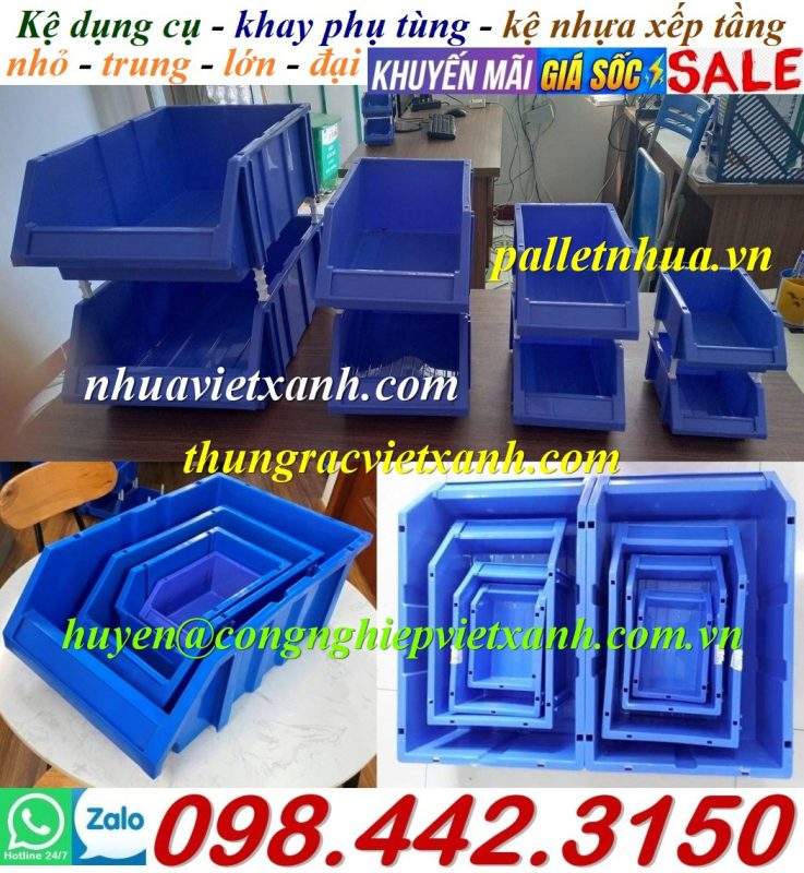 Pallet Nhựa Việt Xanh, thùng nhựa, khay nhựa, tấm lót nhựa