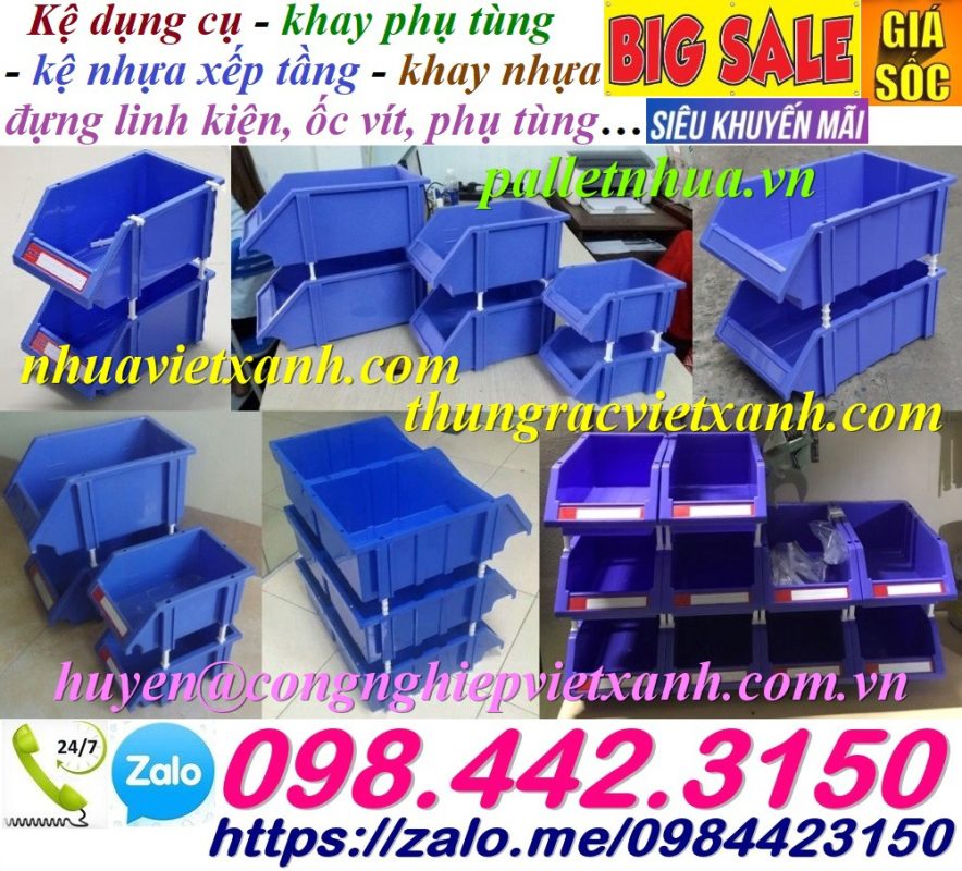 Pallet Nhựa Việt Xanh, thùng nhựa, khay nhựa, tấm lót nhựa