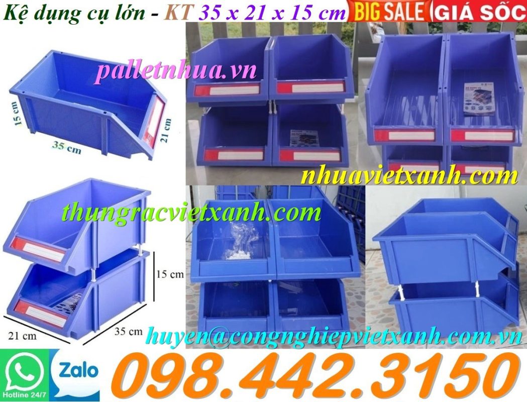 Pallet Nhựa Việt Xanh, thùng nhựa, khay nhựa, tấm lót nhựa