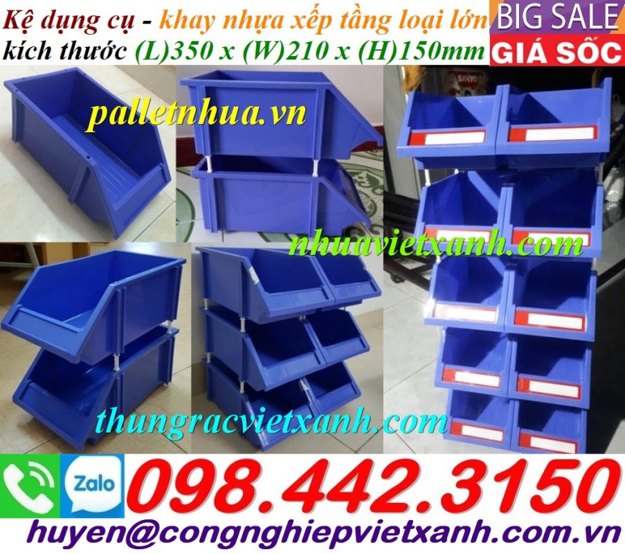 Pallet Nhựa Việt Xanh, thùng nhựa, khay nhựa, tấm lót nhựa