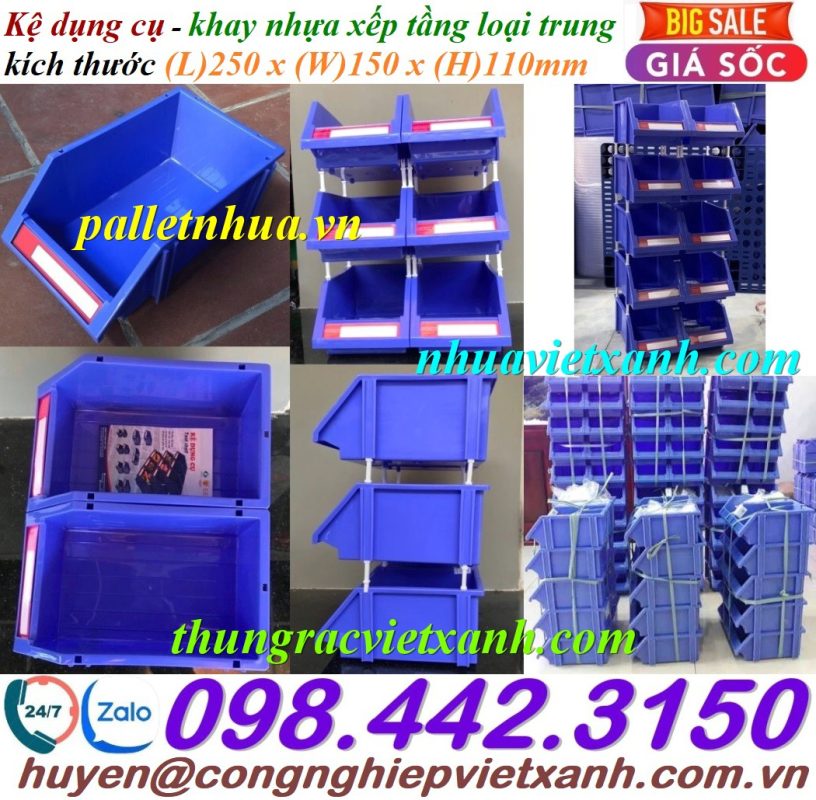 Pallet Nhựa Việt Xanh, thùng nhựa, khay nhựa, tấm lót nhựa