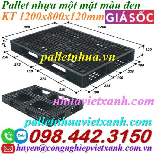 Pallet nhựa 1200x800x120mm