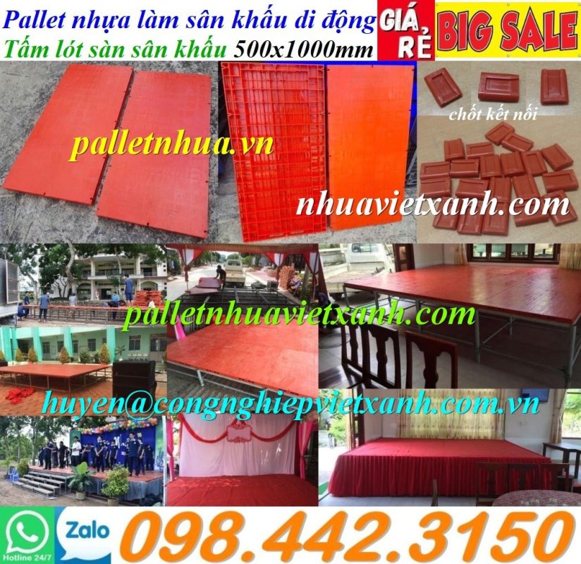 Pallet Nhựa Việt Xanh, thùng nhựa, khay nhựa, tấm lót nhựa