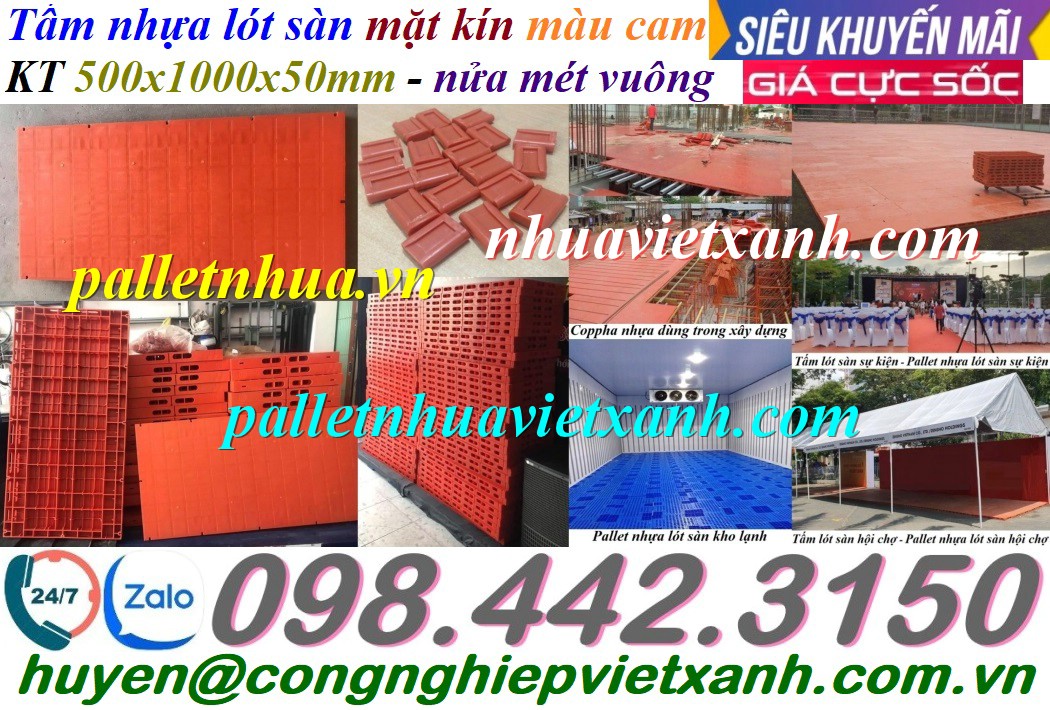 Pallet Nhựa Việt Xanh, thùng nhựa, khay nhựa, tấm lót nhựa