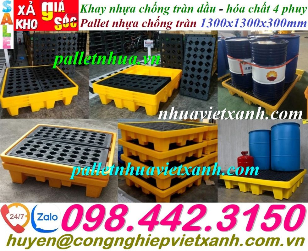 Pallet Nhựa Việt Xanh, thùng nhựa, khay nhựa, tấm lót nhựa