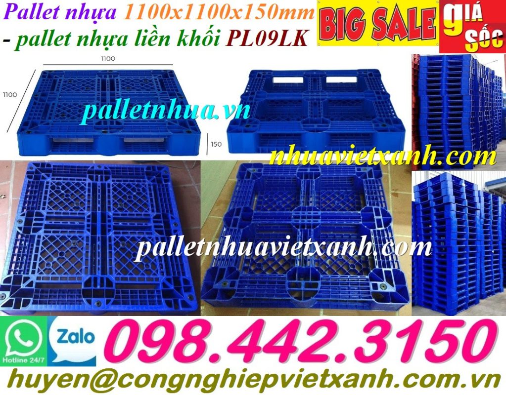 Pallet Nhựa Việt Xanh, thùng nhựa, khay nhựa, tấm lót nhựa