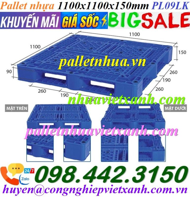 Pallet Nhựa Việt Xanh, thùng nhựa, khay nhựa, tấm lót nhựa