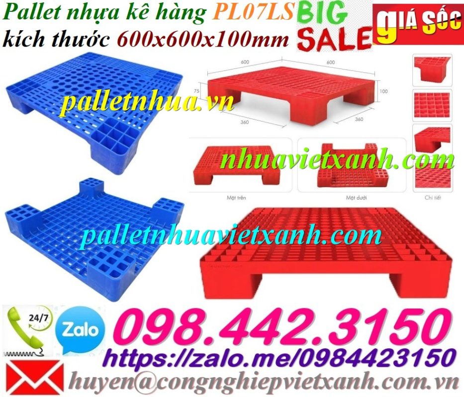 Pallet Nhựa Việt Xanh, thùng nhựa, khay nhựa, tấm lót nhựa