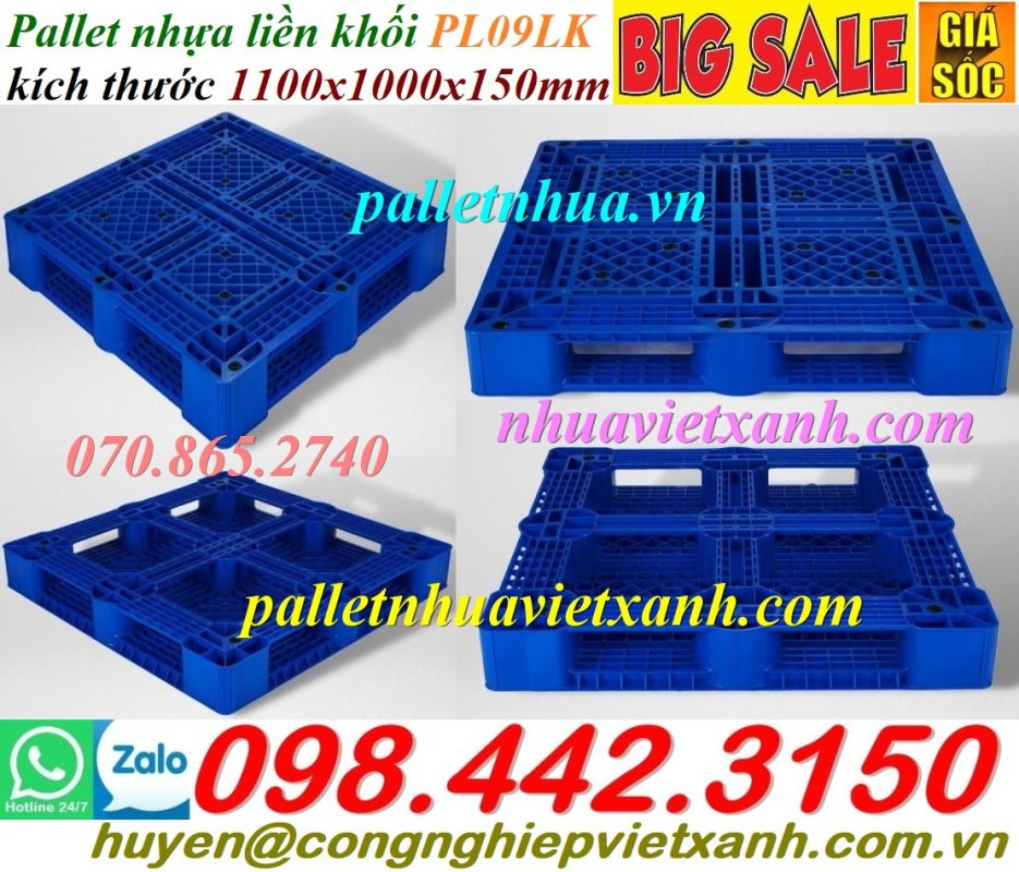 Pallet Nhựa Việt Xanh, thùng nhựa, khay nhựa, tấm lót nhựa