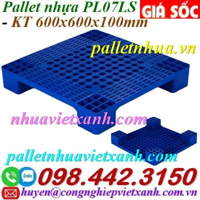 Pallet nhựa PL07LS - 600x600x100mm