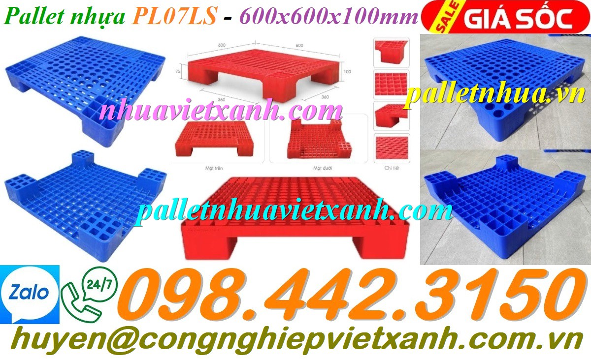 Pallet Nhựa Việt Xanh, thùng nhựa, khay nhựa, tấm lót nhựa