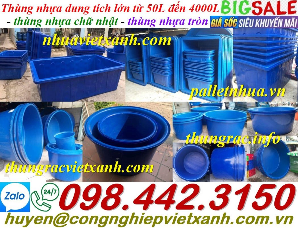 Pallet Nhựa Việt Xanh, thùng nhựa, khay nhựa, tấm lót nhựa