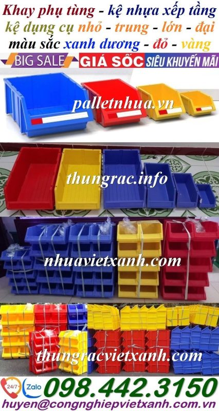 Pallet Nhựa Việt Xanh, thùng nhựa, khay nhựa, tấm lót nhựa