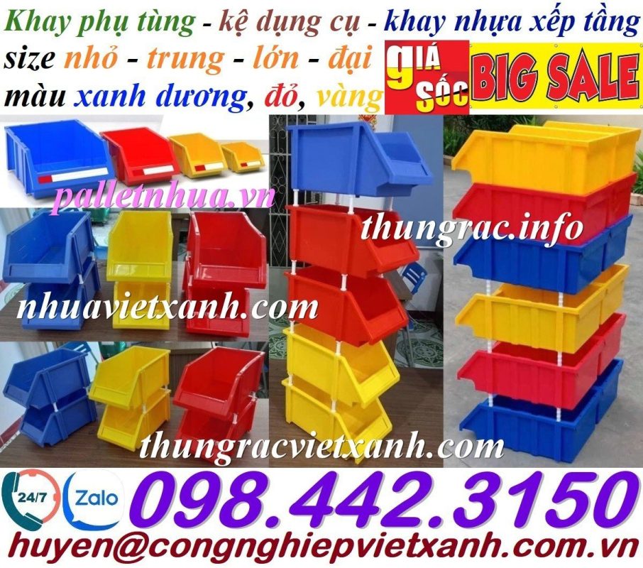 Pallet Nhựa Việt Xanh, thùng nhựa, khay nhựa, tấm lót nhựa