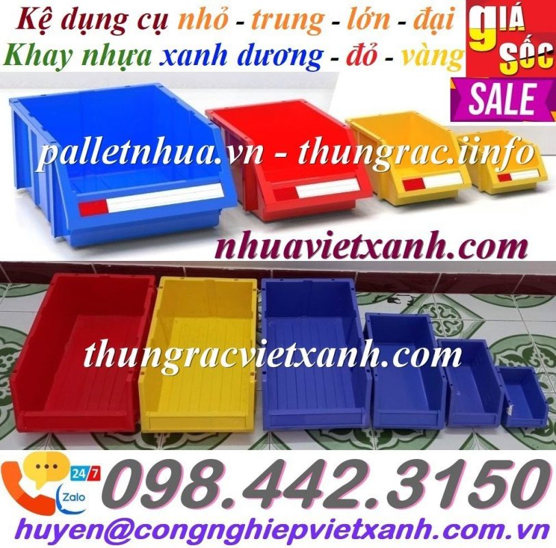 Pallet Nhựa Việt Xanh, thùng nhựa, khay nhựa, tấm lót nhựa