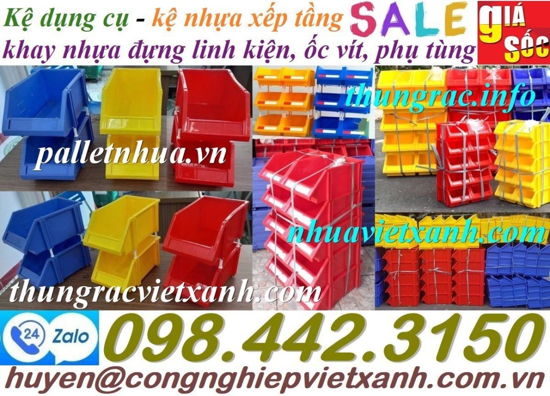 Pallet Nhựa Việt Xanh, thùng nhựa, khay nhựa, tấm lót nhựa