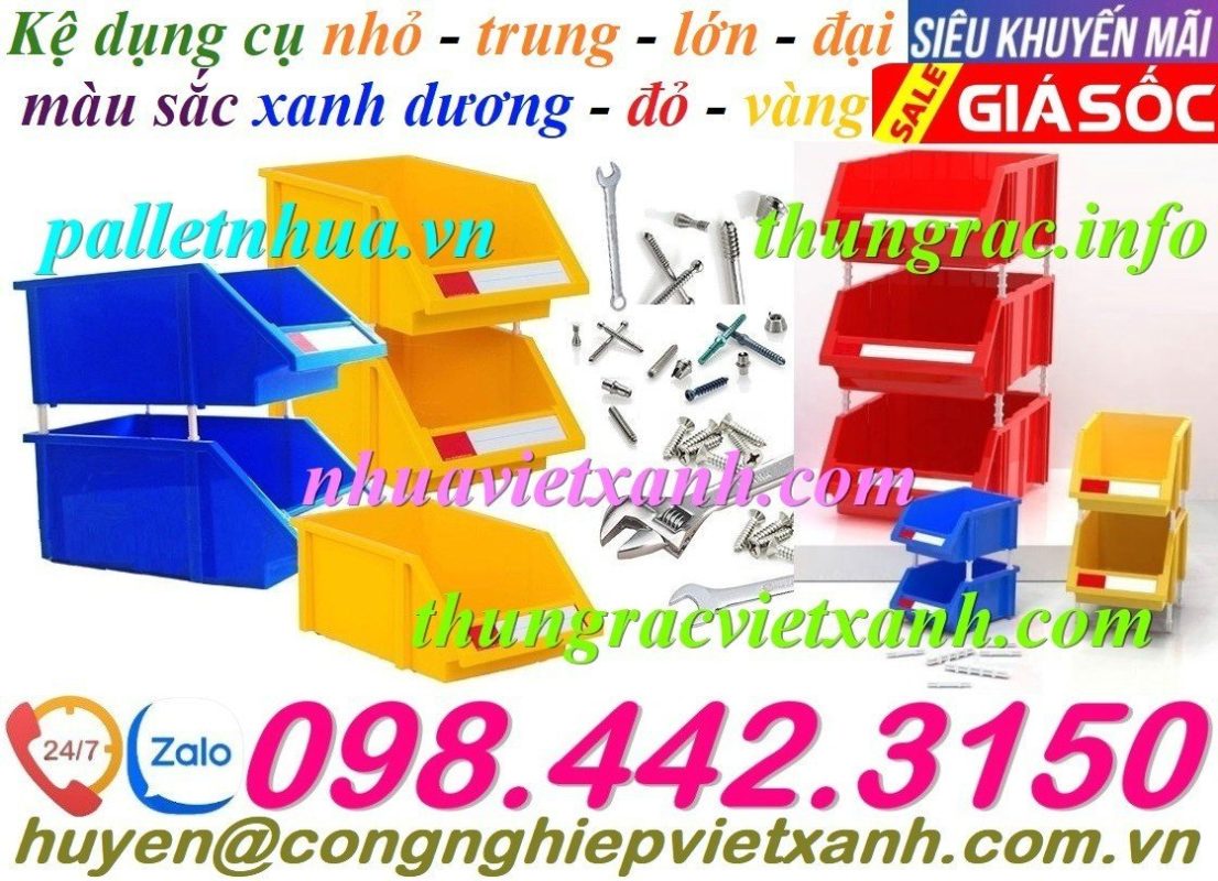 Pallet Nhựa Việt Xanh, thùng nhựa, khay nhựa, tấm lót nhựa