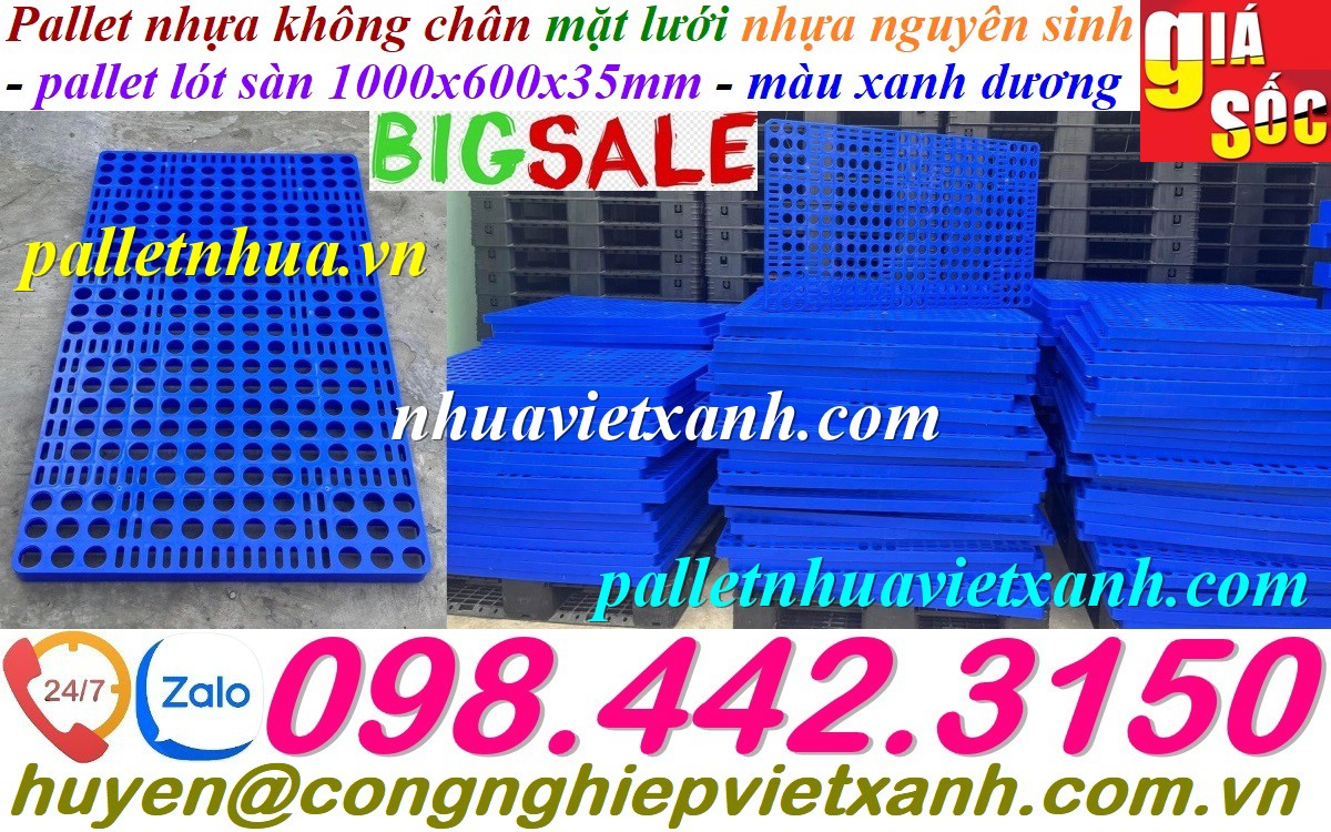 Pallet Nhựa Việt Xanh, thùng nhựa, khay nhựa, tấm lót nhựa