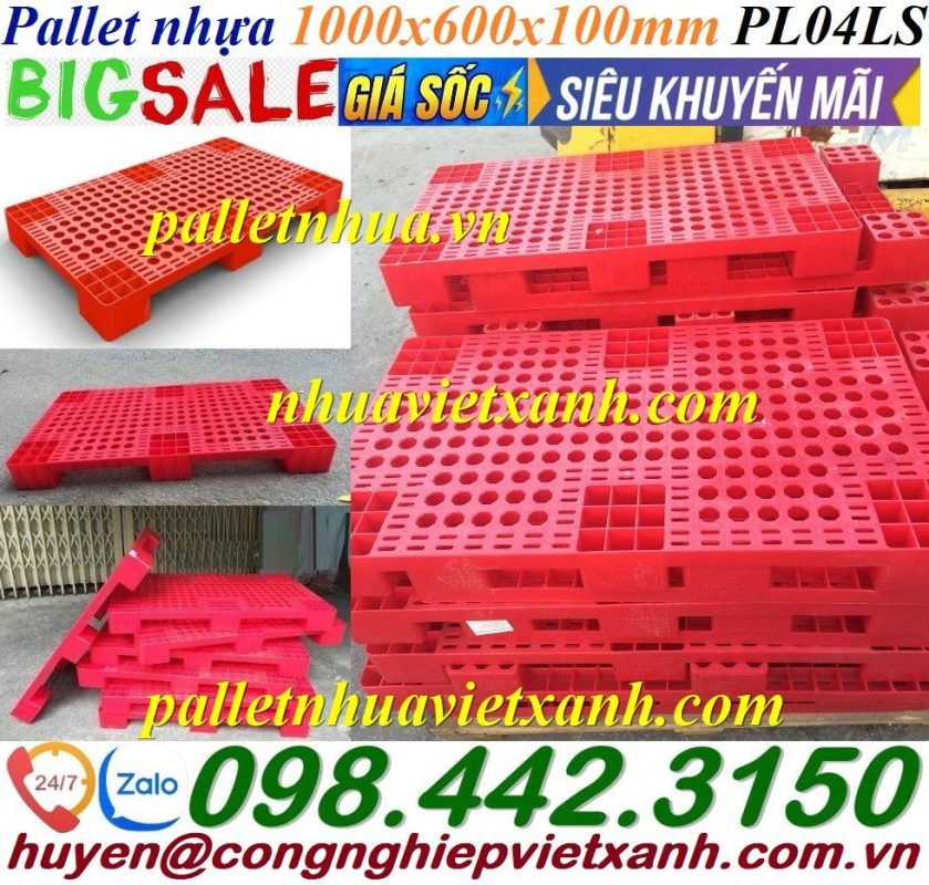 Pallet Nhựa Việt Xanh, thùng nhựa, khay nhựa, tấm lót nhựa