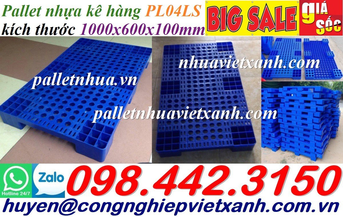 Pallet Nhựa Việt Xanh, thùng nhựa, khay nhựa, tấm lót nhựa