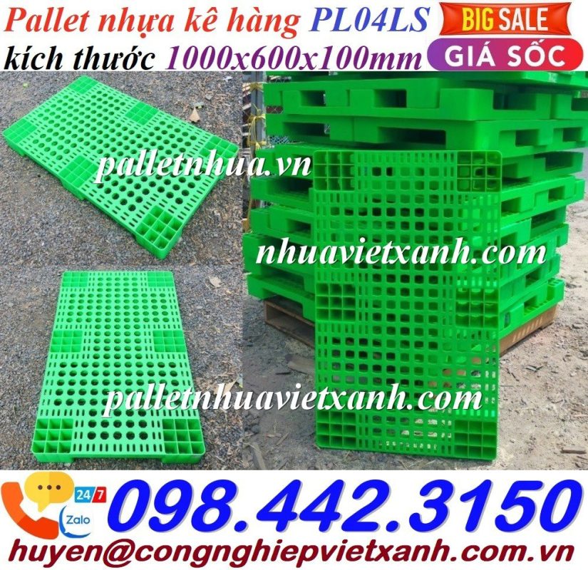 Pallet Nhựa Việt Xanh, thùng nhựa, khay nhựa, tấm lót nhựa