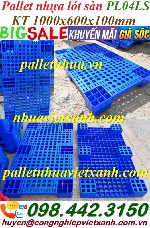 Pallet Nhựa Việt Xanh, thùng nhựa, khay nhựa, tấm lót nhựa