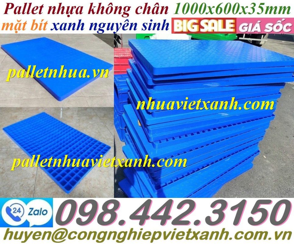 Pallet Nhựa Việt Xanh, thùng nhựa, khay nhựa, tấm lót nhựa