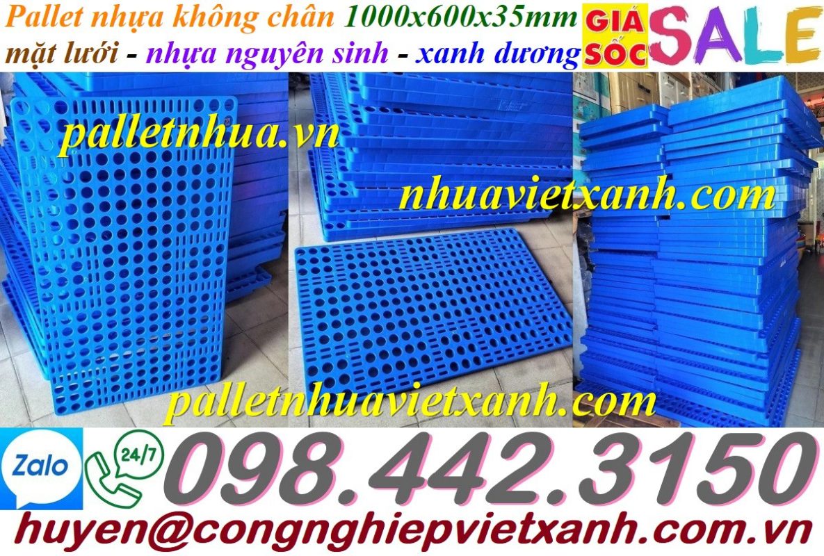 Pallet Nhựa Việt Xanh, thùng nhựa, khay nhựa, tấm lót nhựa