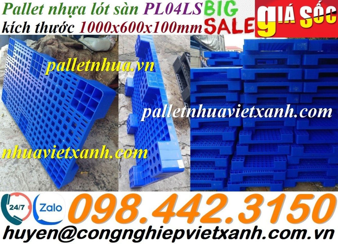 Pallet Nhựa Việt Xanh, thùng nhựa, khay nhựa, tấm lót nhựa