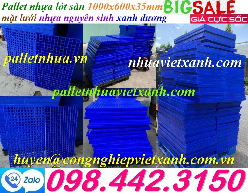 Pallet Nhựa Việt Xanh, thùng nhựa, khay nhựa, tấm lót nhựa